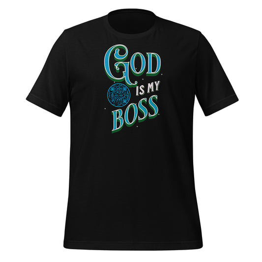 GOD IS MY BOSS-LIGHT BLUE-Unisex t-shirt