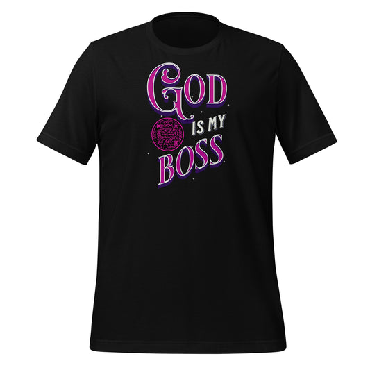 GOD IS MY BOSS-PINK-Unisex t-shirt