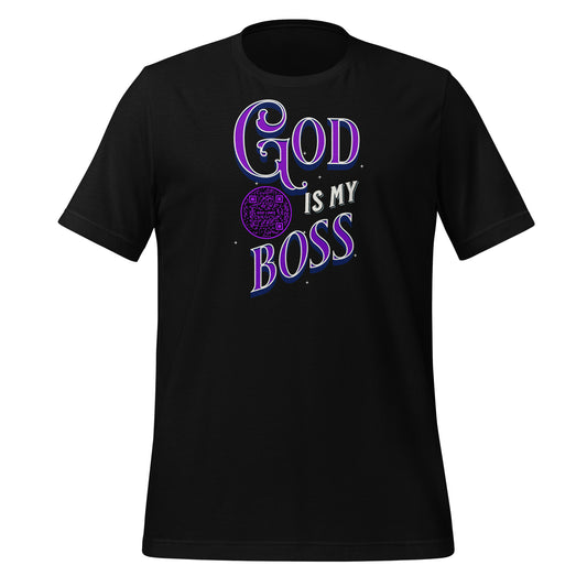 GOD IS MY BOSS-PURPLE-Unisex t-shirt