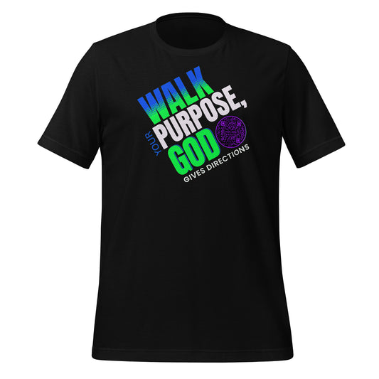 WALK YOUR PURPOSE-PURPLE-Unisex t-shirt