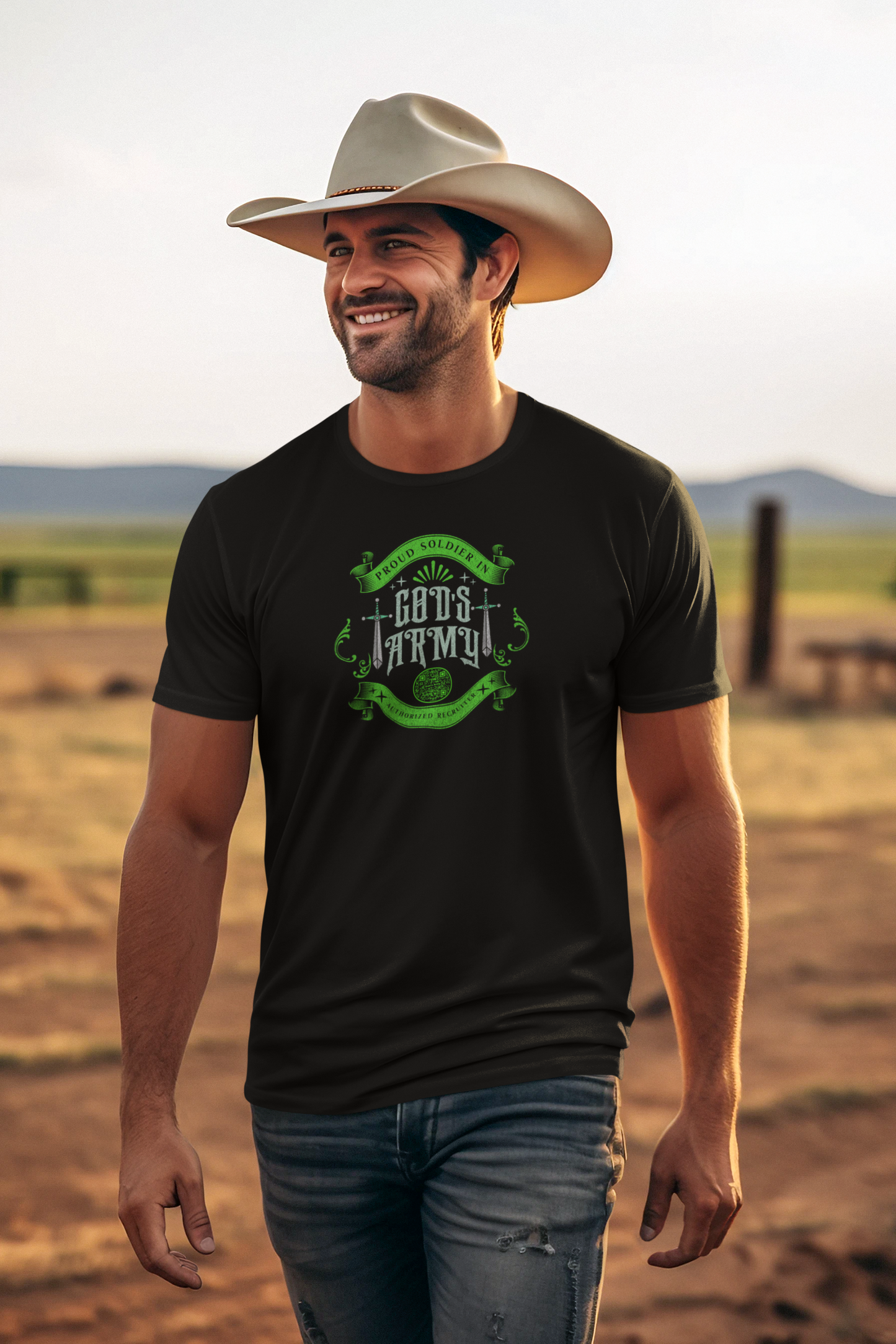 GODS ARMY-GREEN-Unisex t-shirt