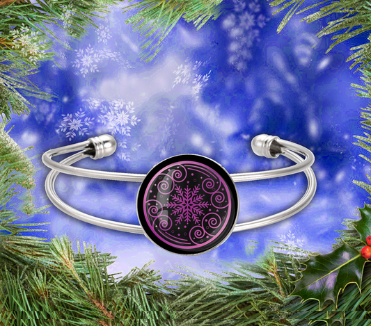 SNOWFLAKE-PINK-CHRISTMAS-BRACELET