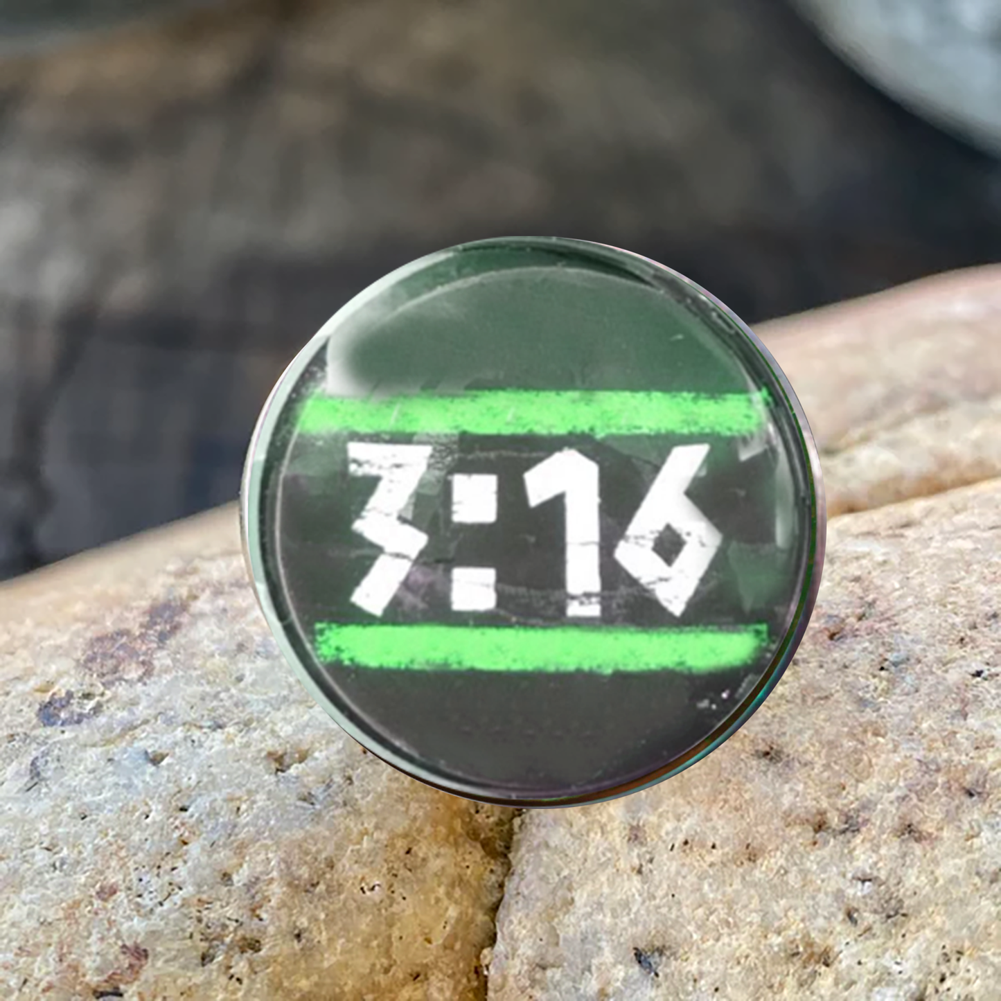 3:16-GREEN-LAPEL/HAT PIN