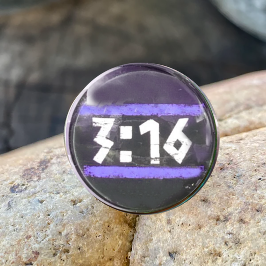 3:16-PURPLE LAPEL/HAT PIN