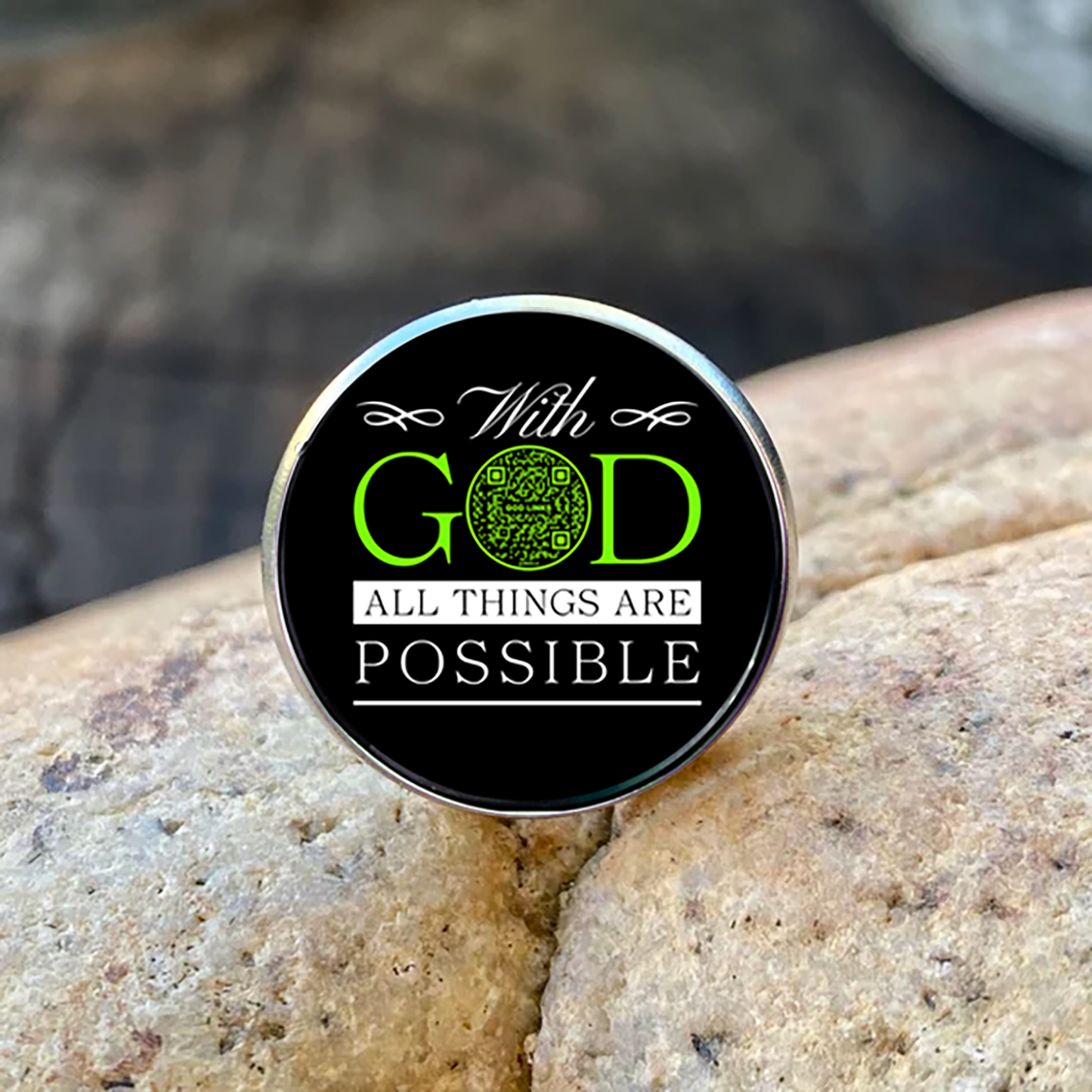 ALL THINGS POSSIBLE-GREEN-LAPEL/HAT PIN
