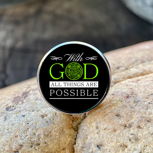 ALL THINGS POSSIBLE-GREEN-LAPEL/HAT PIN