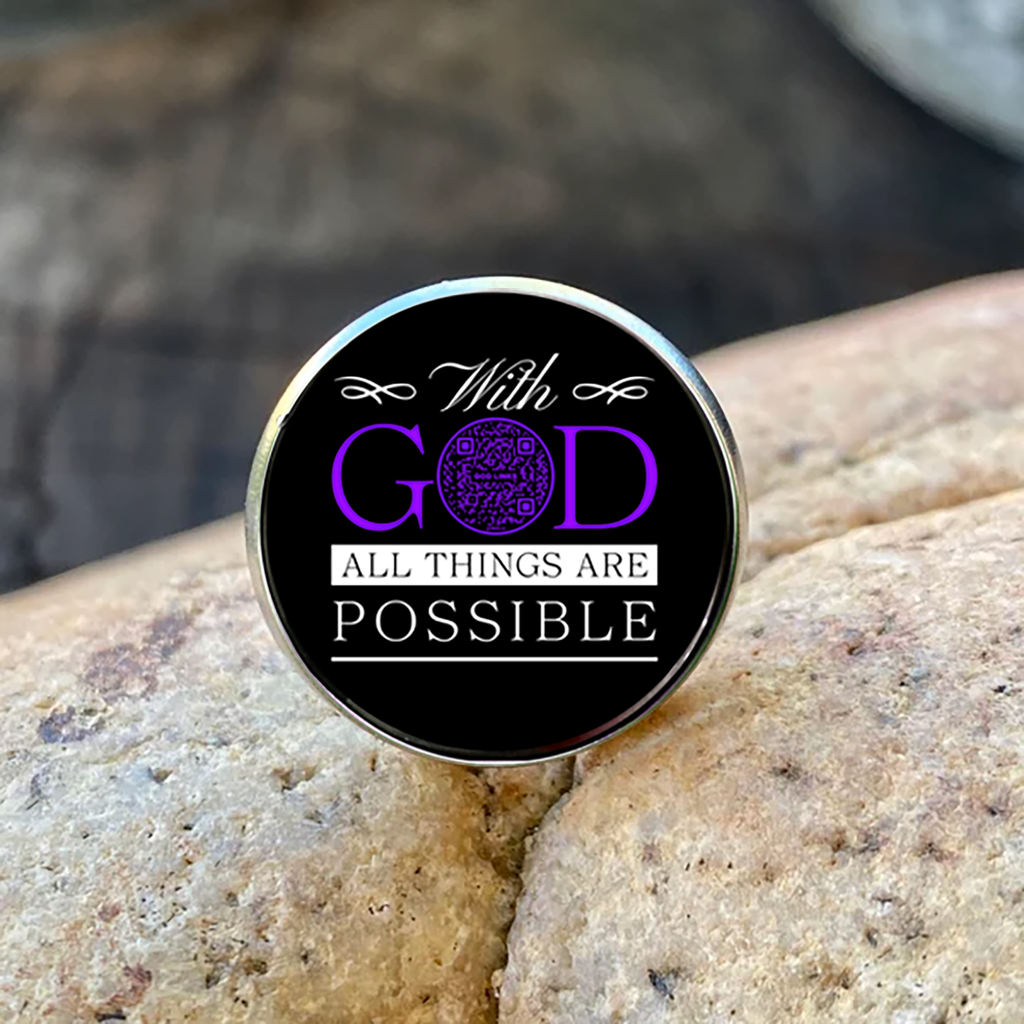 ALL THINGS POSSIBLE-PURPLE-LAPEL/HAT PIN