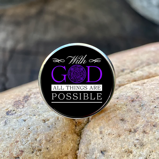 ALL THINGS POSSIBLE-PURPLE-LAPEL/HAT PIN
