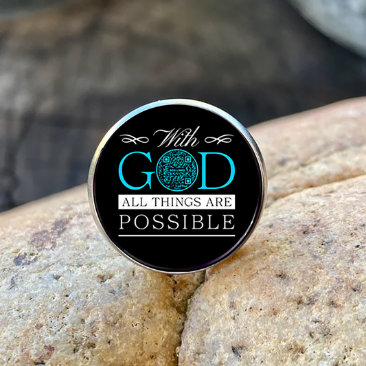 ALL THINGS POSSIBLE-BLUE-LAPEL/HAT PIN