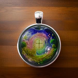 CROSS IN APPLE-YELLOW-SMALL PENDANT