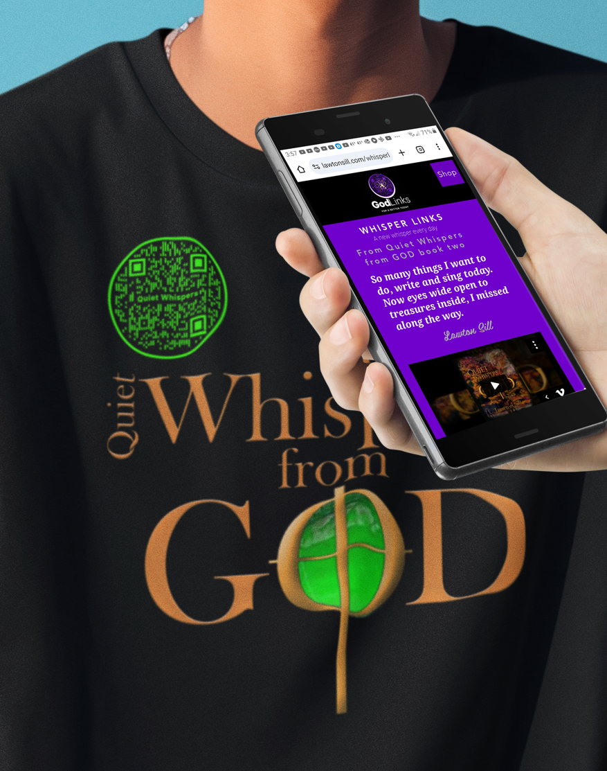 Quiet Whispers-Green on Black-Unisex t-shirt