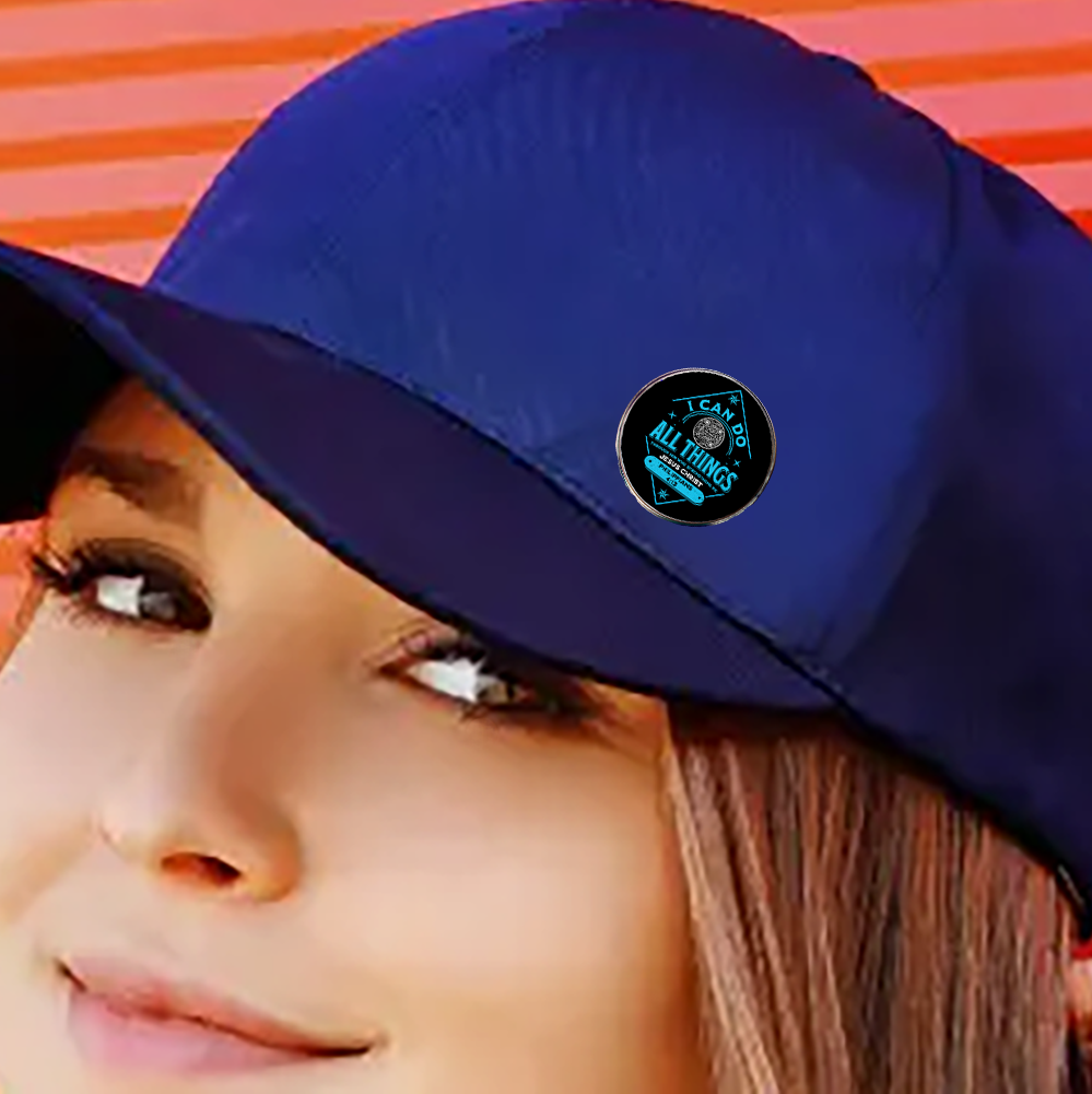 I CAN DO ALL THINGS-BLUE-LAPEL/HAT PIN