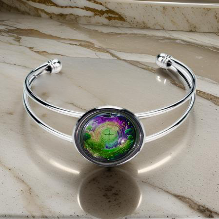 CROSS IN APPLE-GREEN-BRACELET