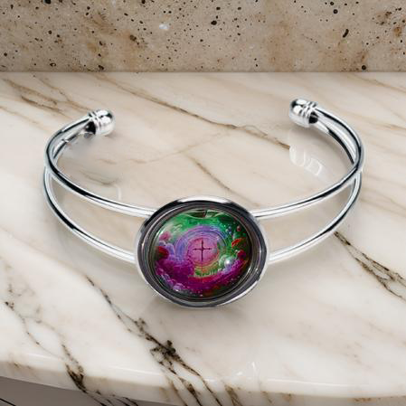 CROSS IN APPLE-PINK-BRACELET