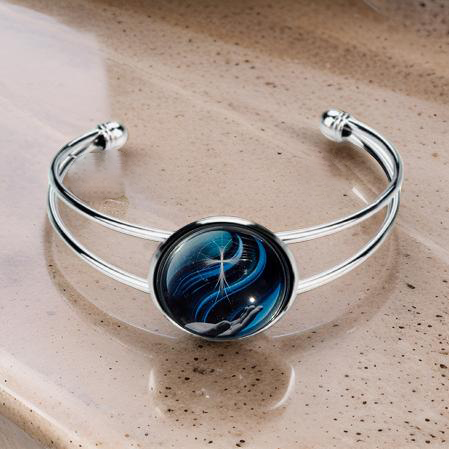 CROSS IN HAND-LIGHT BLUE-BRACELET