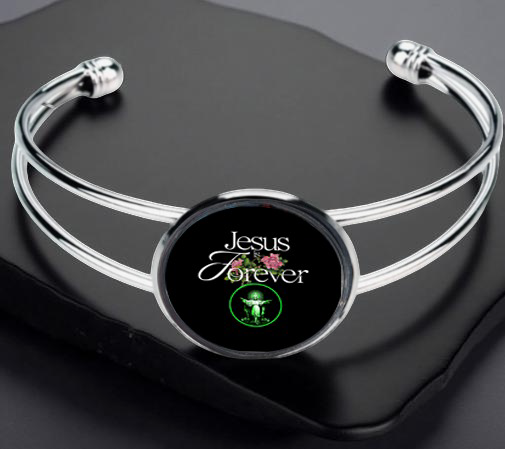 JESUS IS FOREVER-GREEN-BRACELET