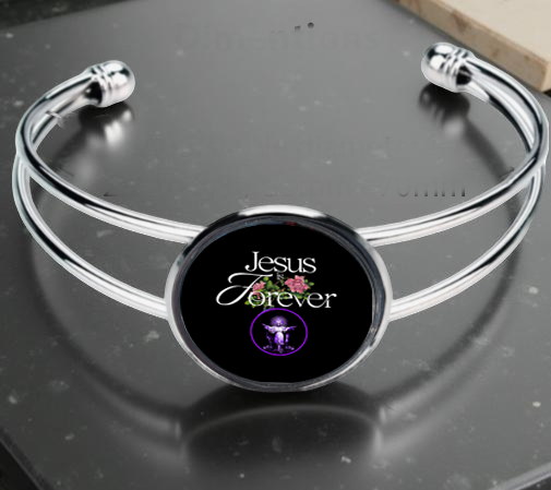 JESUS IS FOREVER-PURPLE-BRACELET