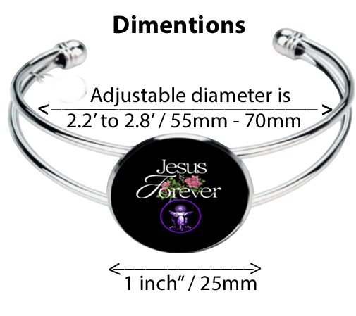 JESUS IS FOREVER-PURPLE-BRACELET