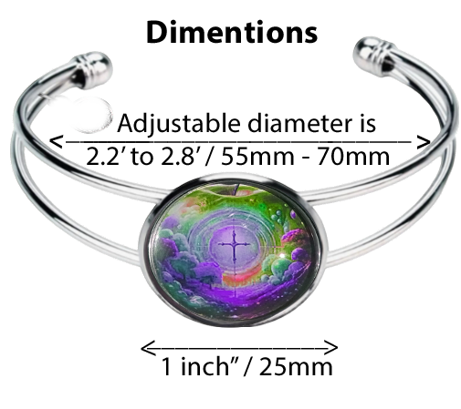 CROSS IN APPLE-PURPLE-BRACELET