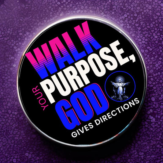 WALK YOUR PURPOSE-DARK BLUE-POCKET PEBBLE
