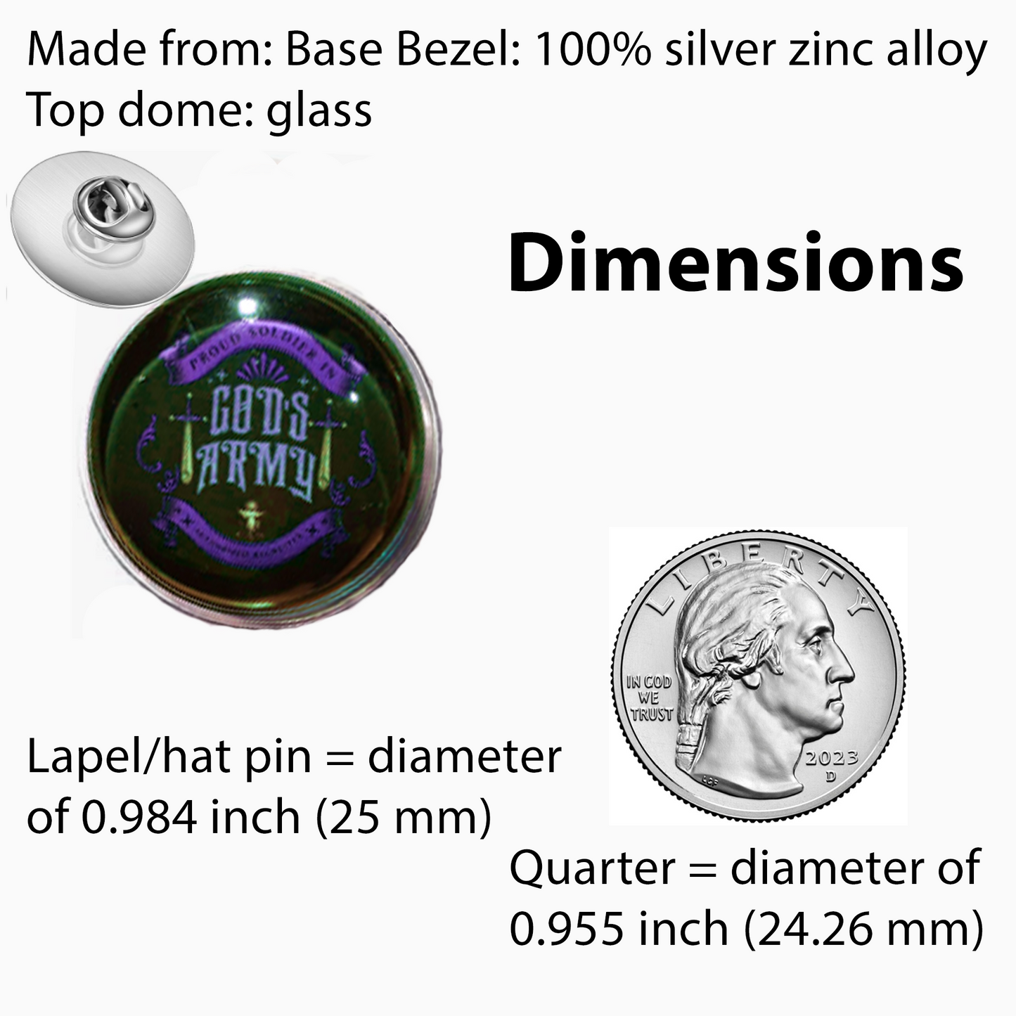 GODS ARMY-PURPLE-LAPEL/HAT PIN