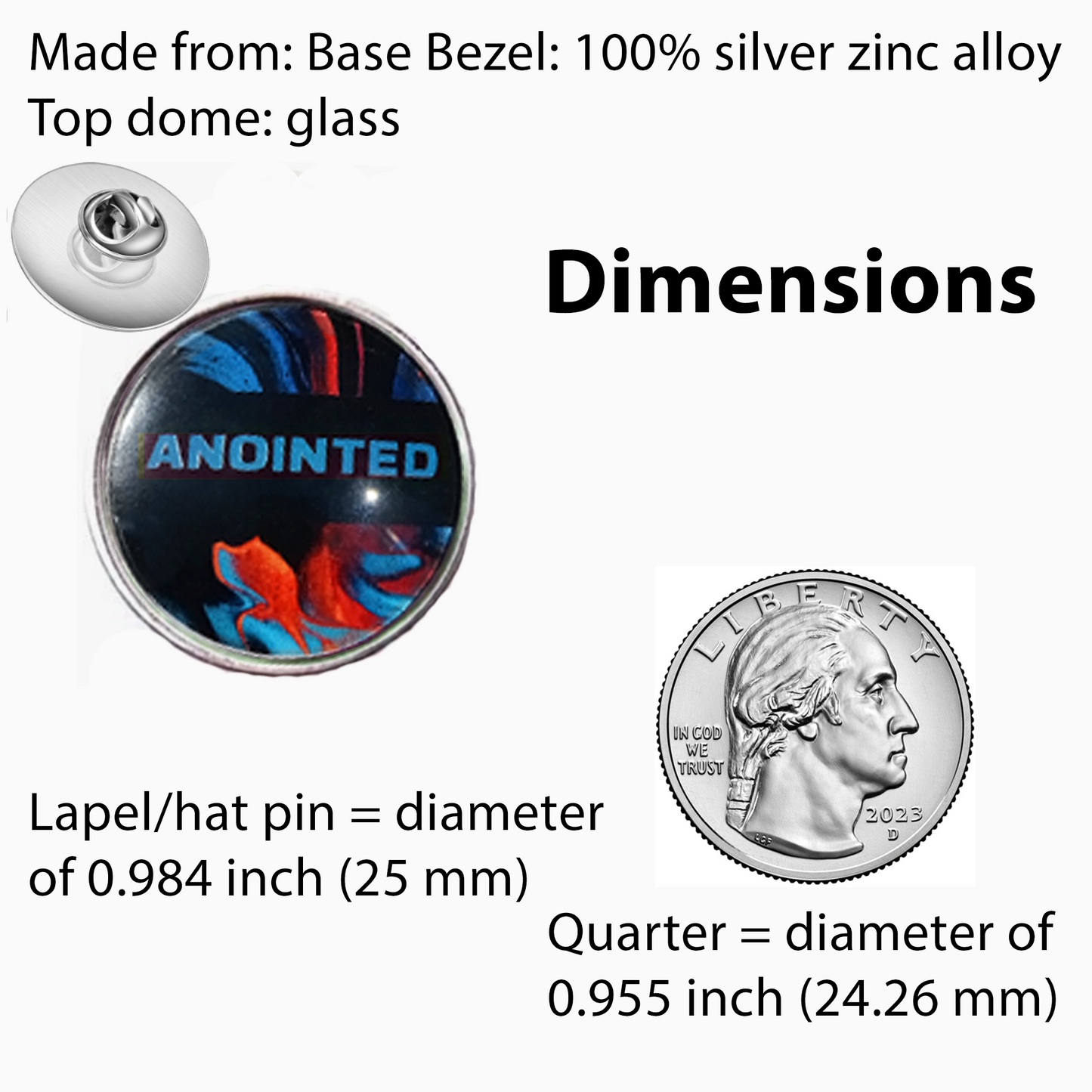 ANOINTED-BLUE-LAPEL/HAT PIN