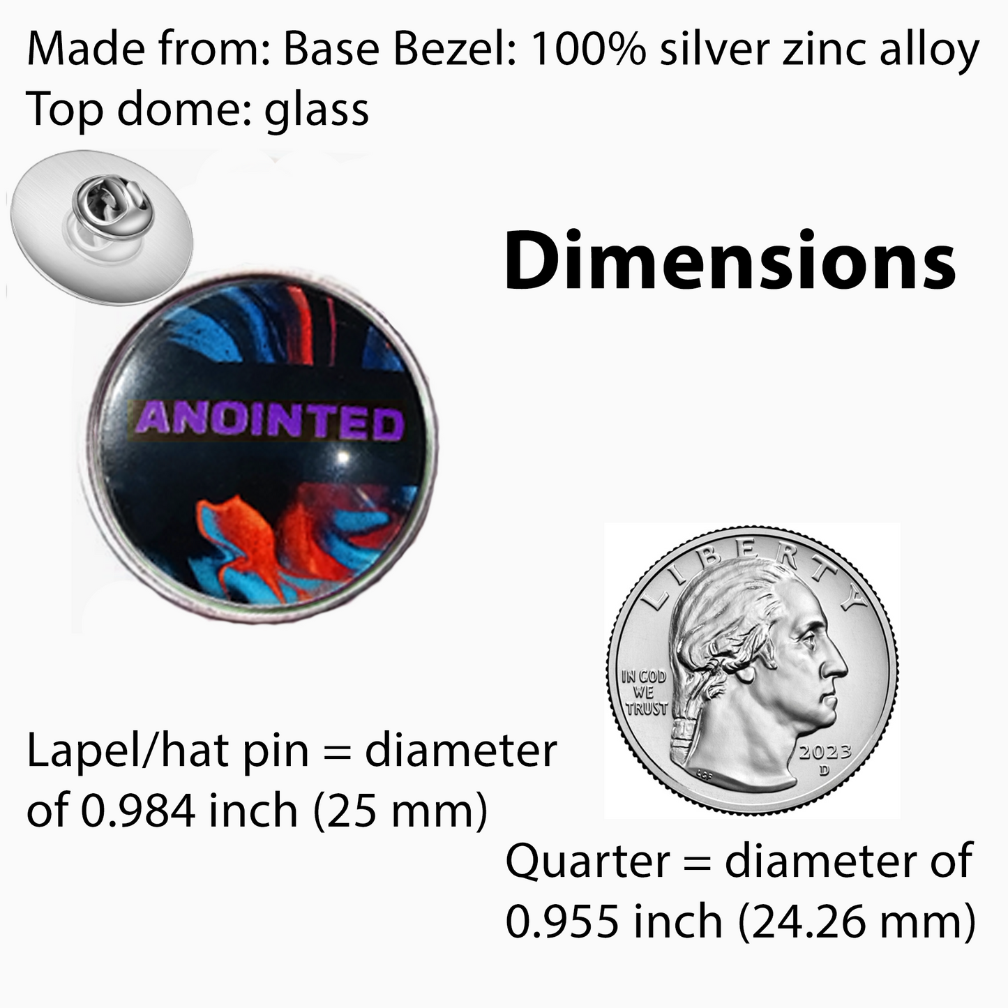 ANOINTED-PURPLE-LAPEL/HAT PIN