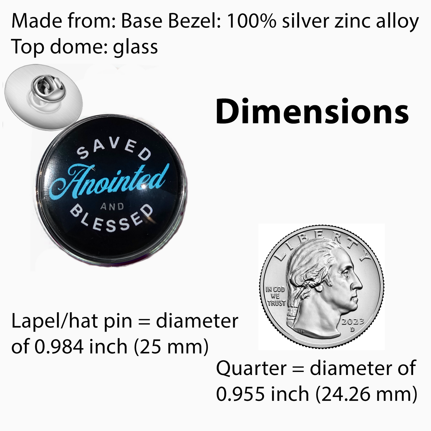 SAVED-BLUE-LAPEL/HAT PIN