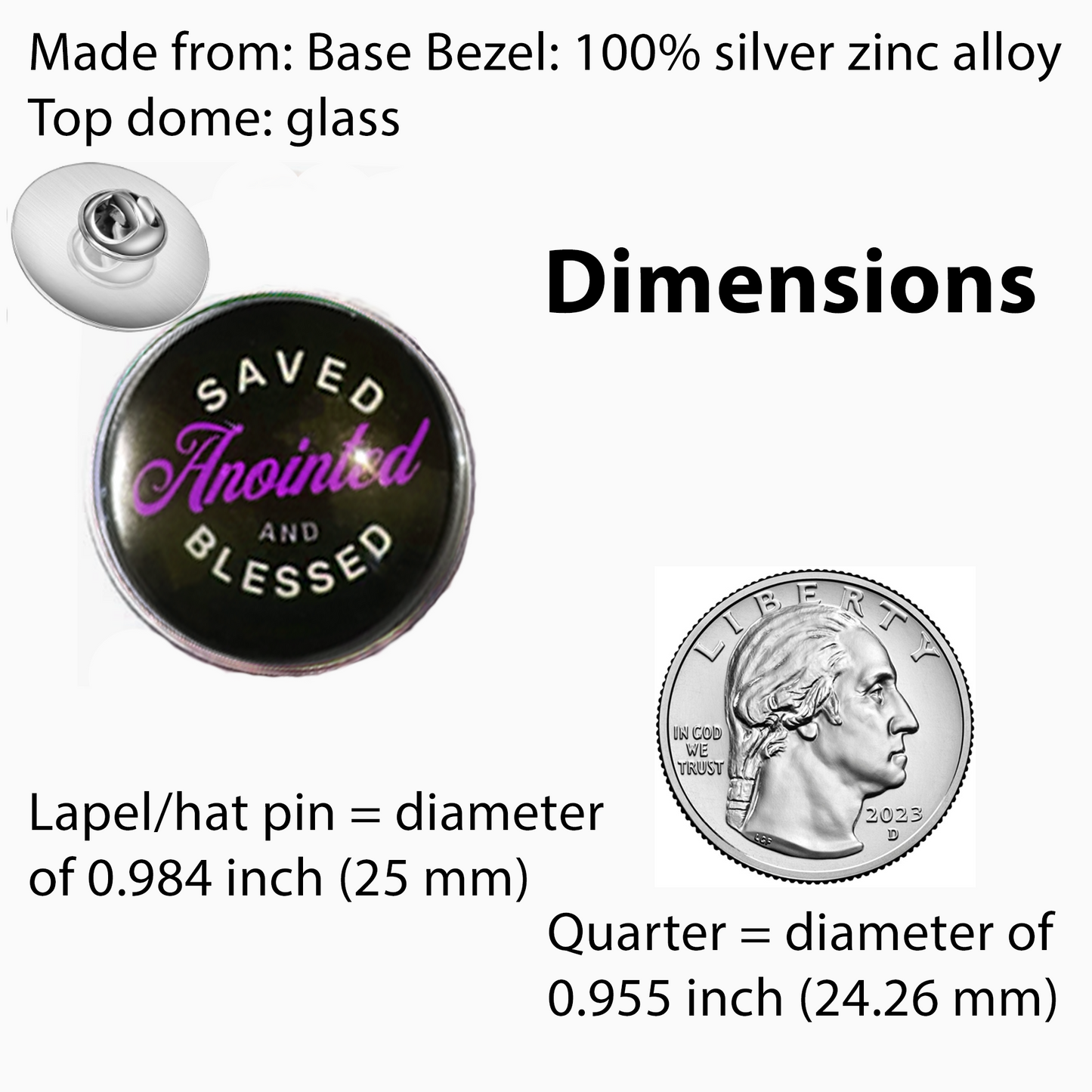 SAVED-PURPLE-LAPEL/HAT PIN
