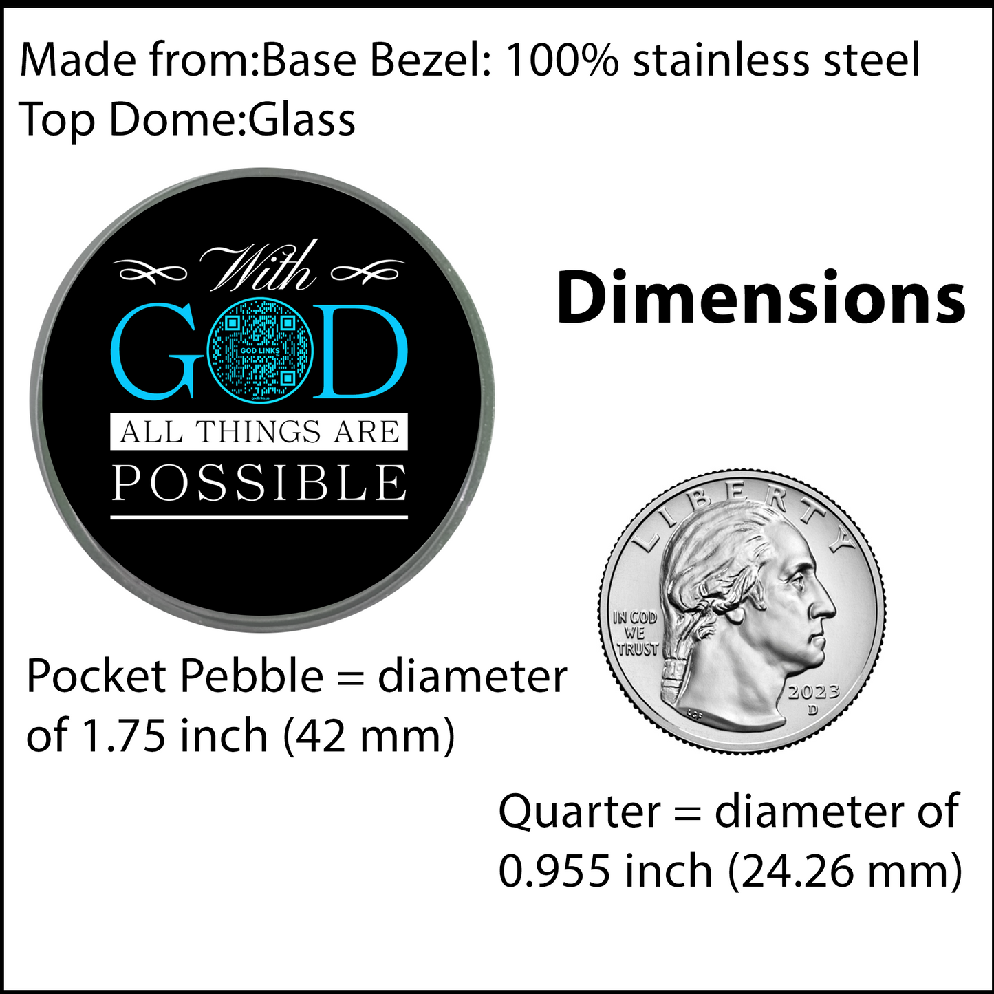 ALL THINGS POSSIBLE-BLUE-POCKET PEBBLE