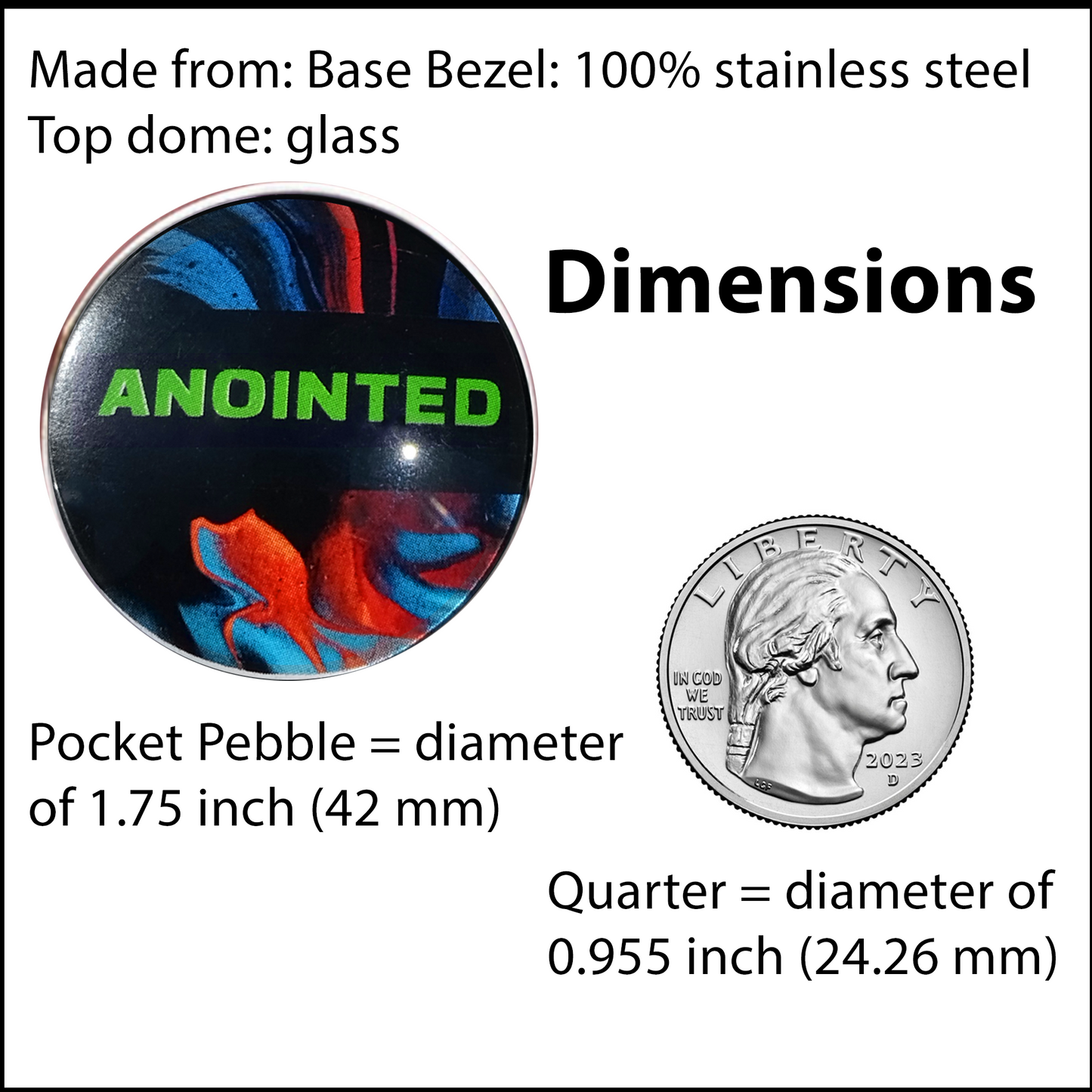 ANOINTED-GREEN-POCKET PEBBLE