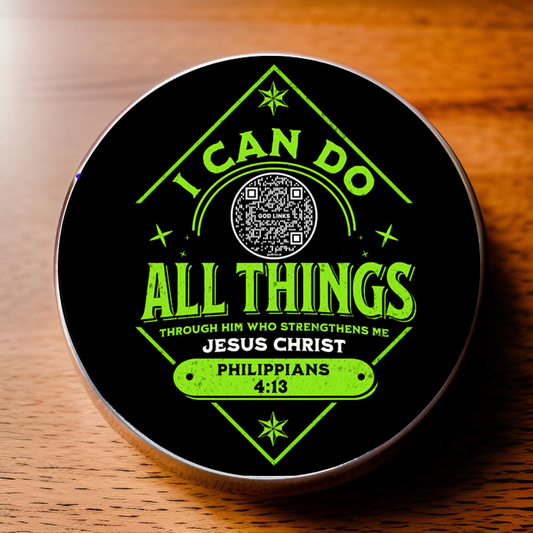 I CAN DO ALL THINGS-GREEN-POCKET PEBBLE