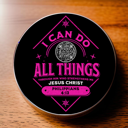 I CAN DO ALL THINGS-PINK-POCKET PEBBLE