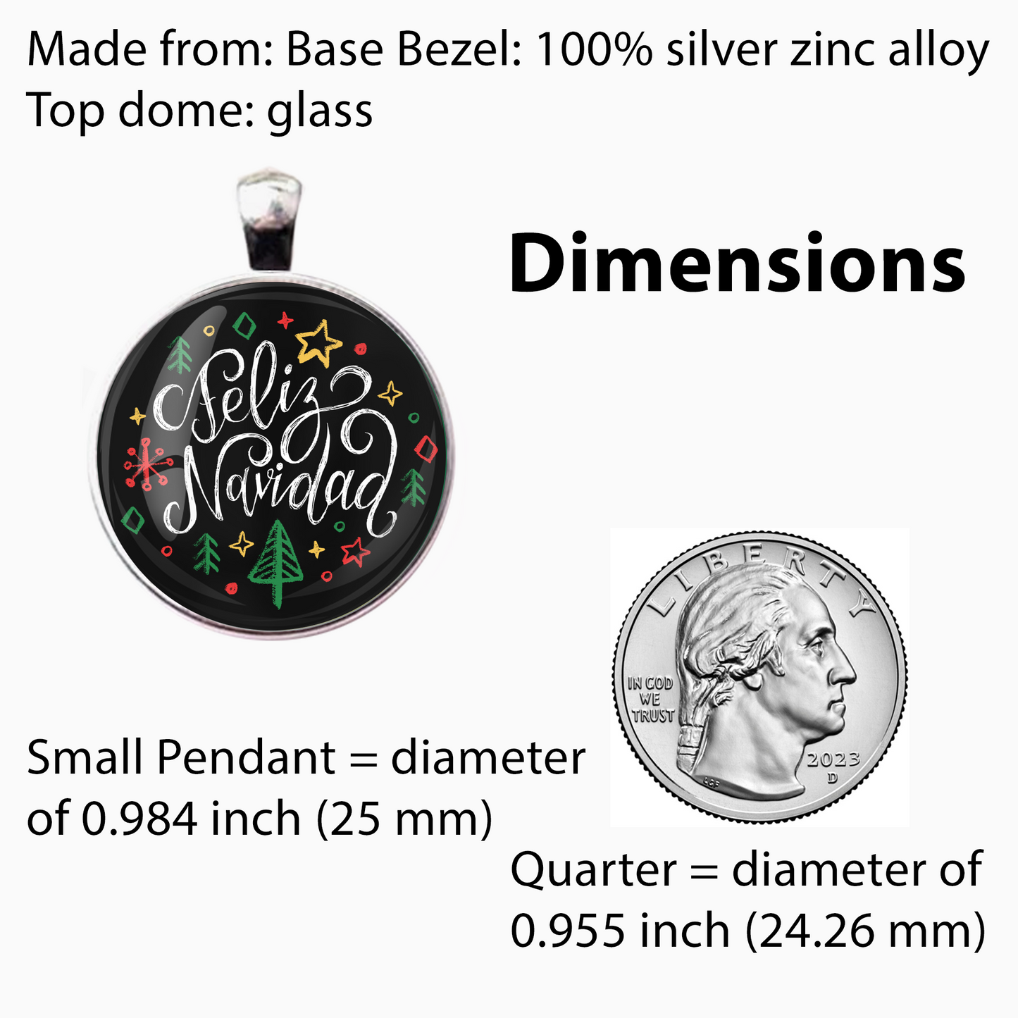 FELIZ NAVIDAD-CHRISTMAS-SM PENDANT