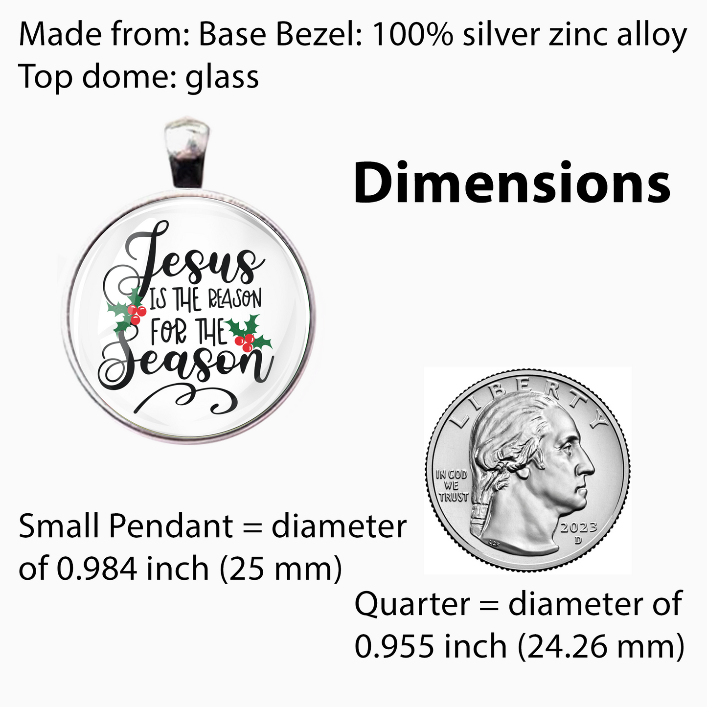 JESUS IS THE REASON-CHRISTMAS SM PENDANT