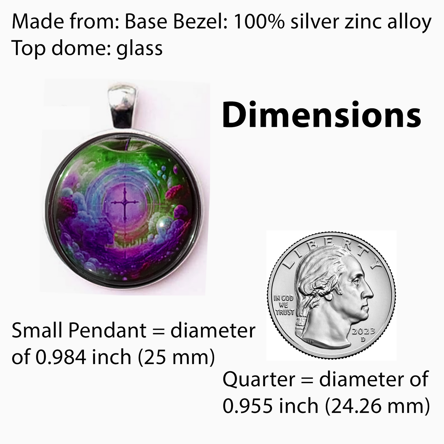 CROSS IN APPLE-PURPLE-SMALL PENDANT