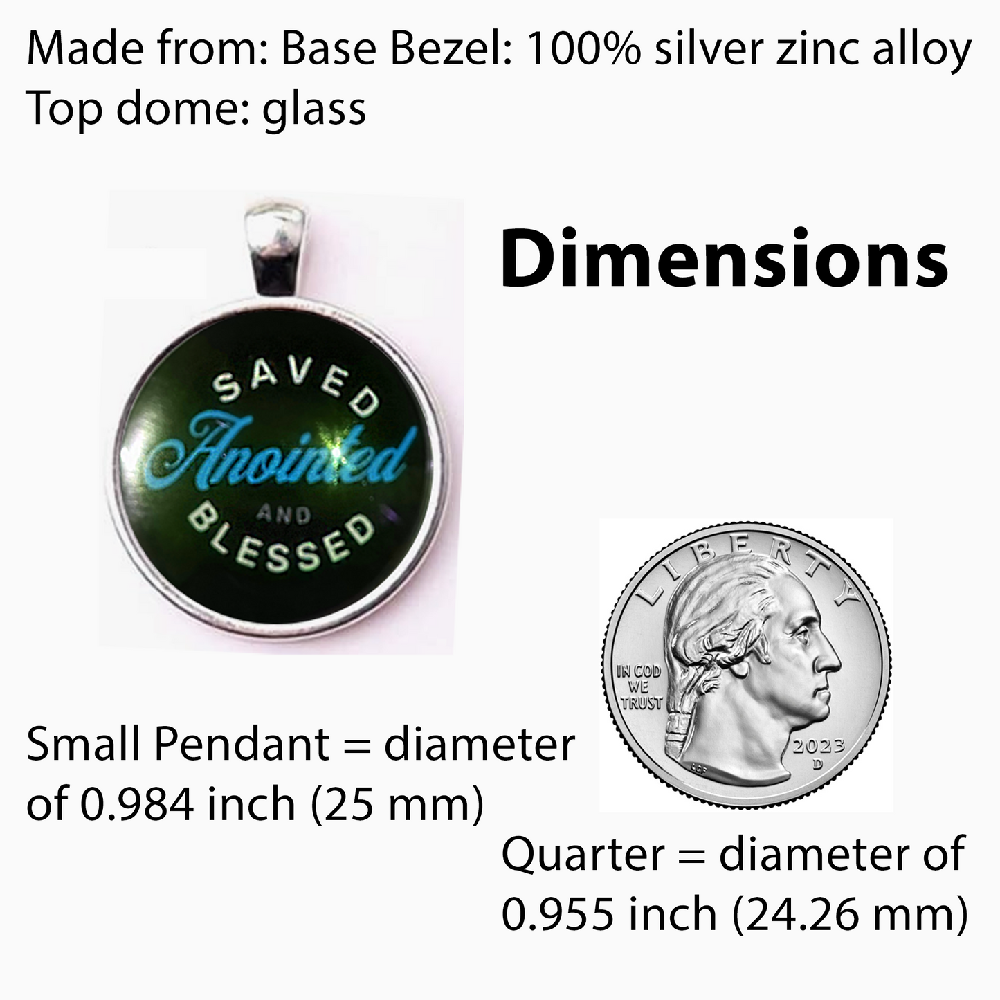 SAVED-LIGHT BLUE-SMALL PENDANT