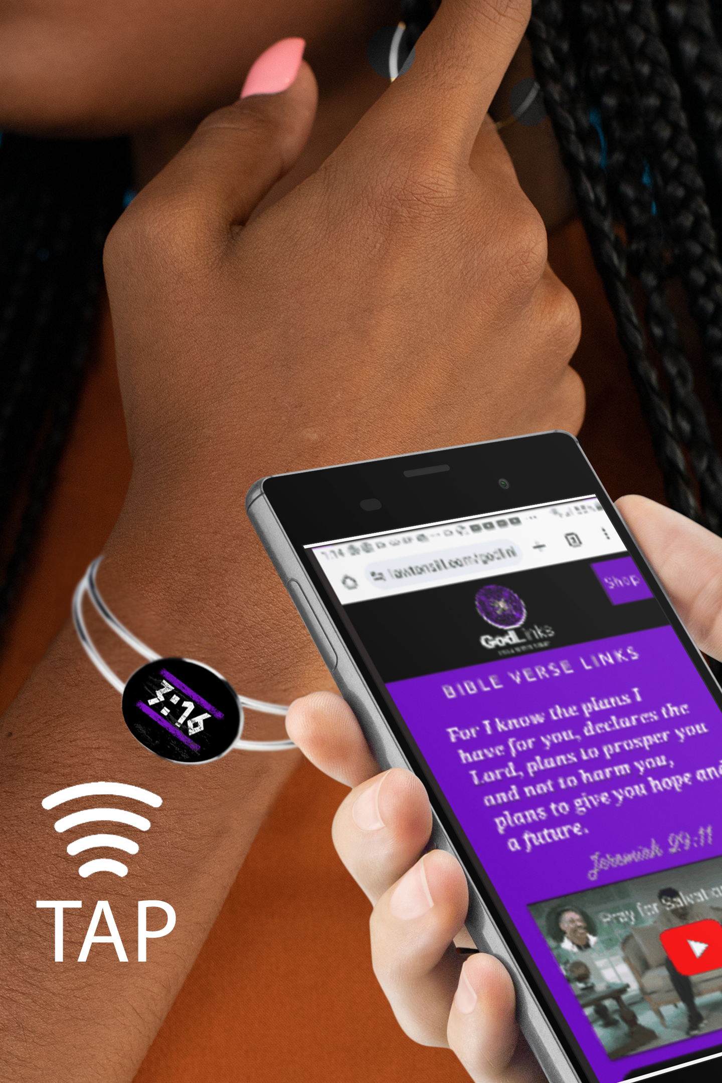 3:16-PURPLE BRACELET