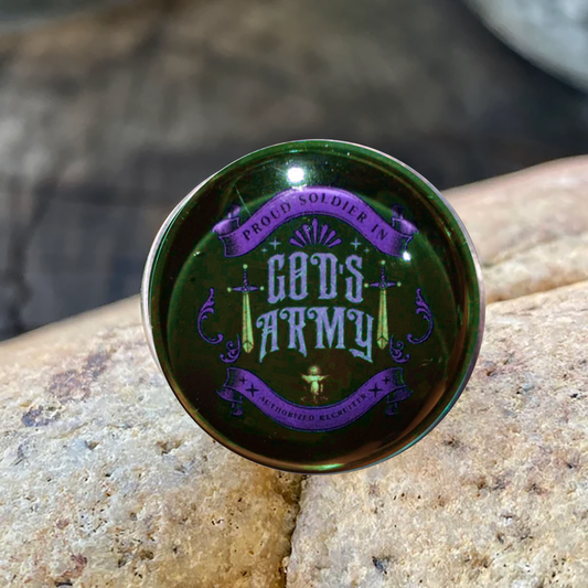 GODS ARMY-PURPLE-LAPEL/HAT PIN