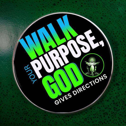 WALK YOUR PURPOSE-GREEN-POCKET PEBBLE