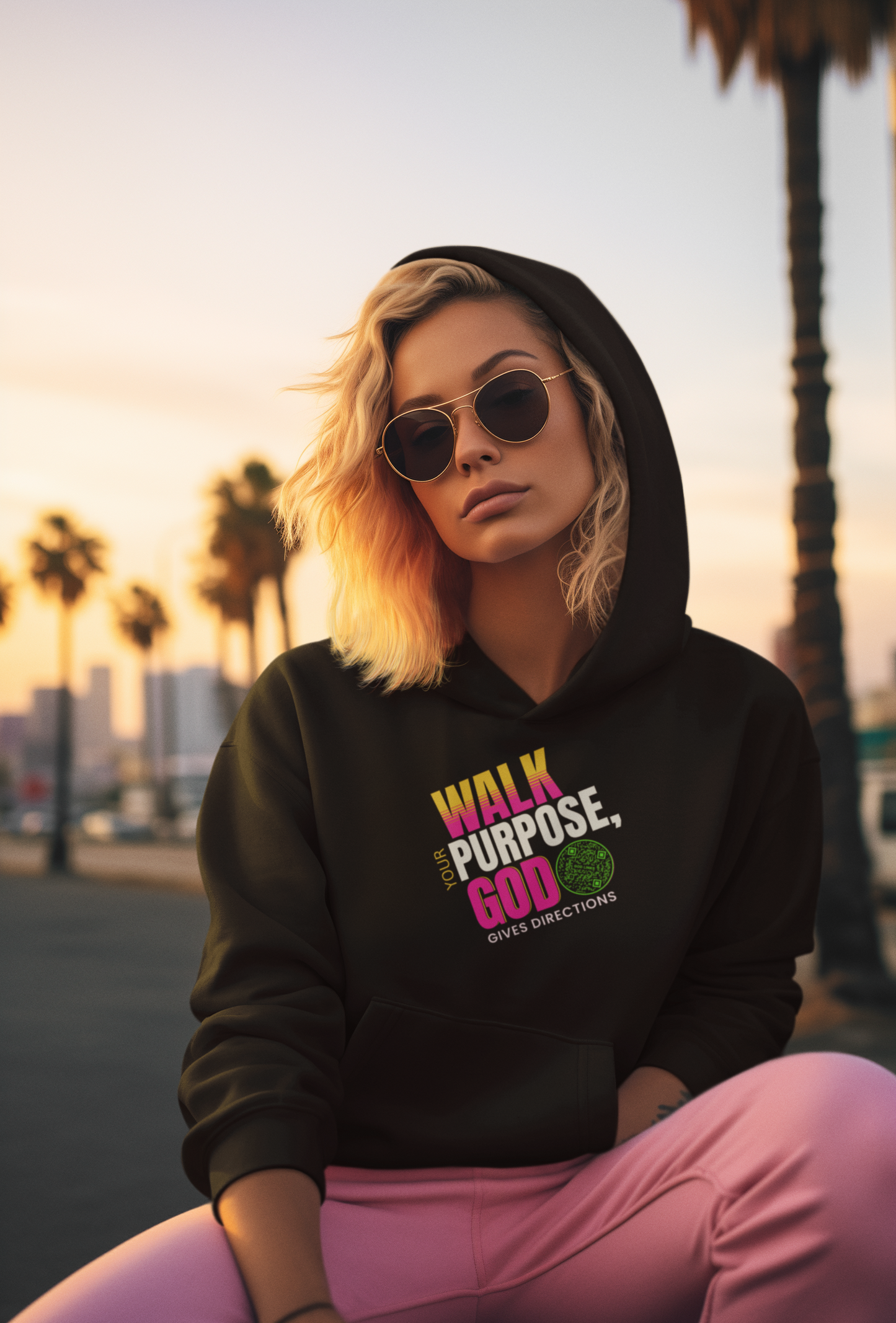 WALK YOUR PURPOSE-GREEN-Unisex Hoodie