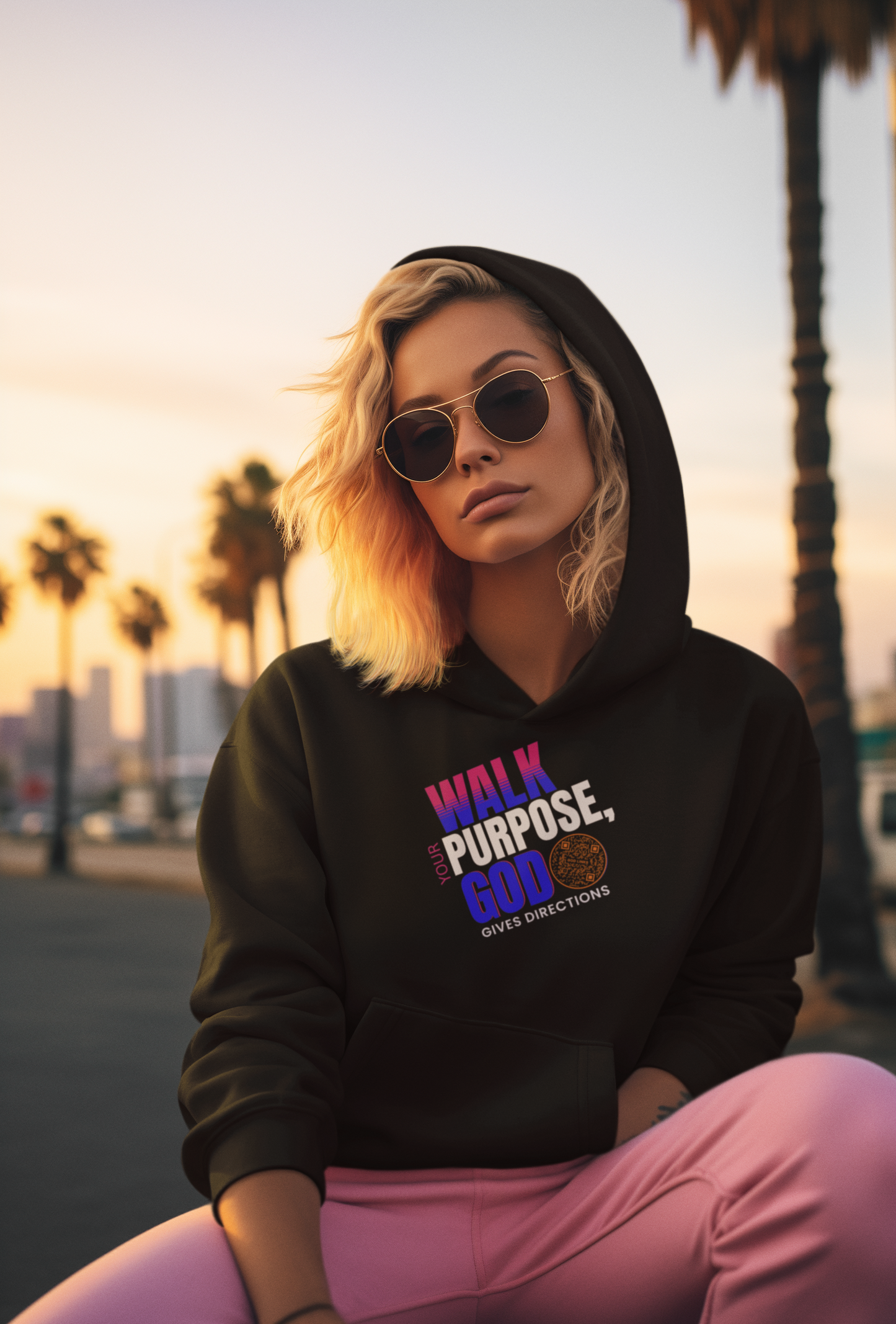 WALK YOUR PURPOSE-ORANGE-Unisex Hoodie