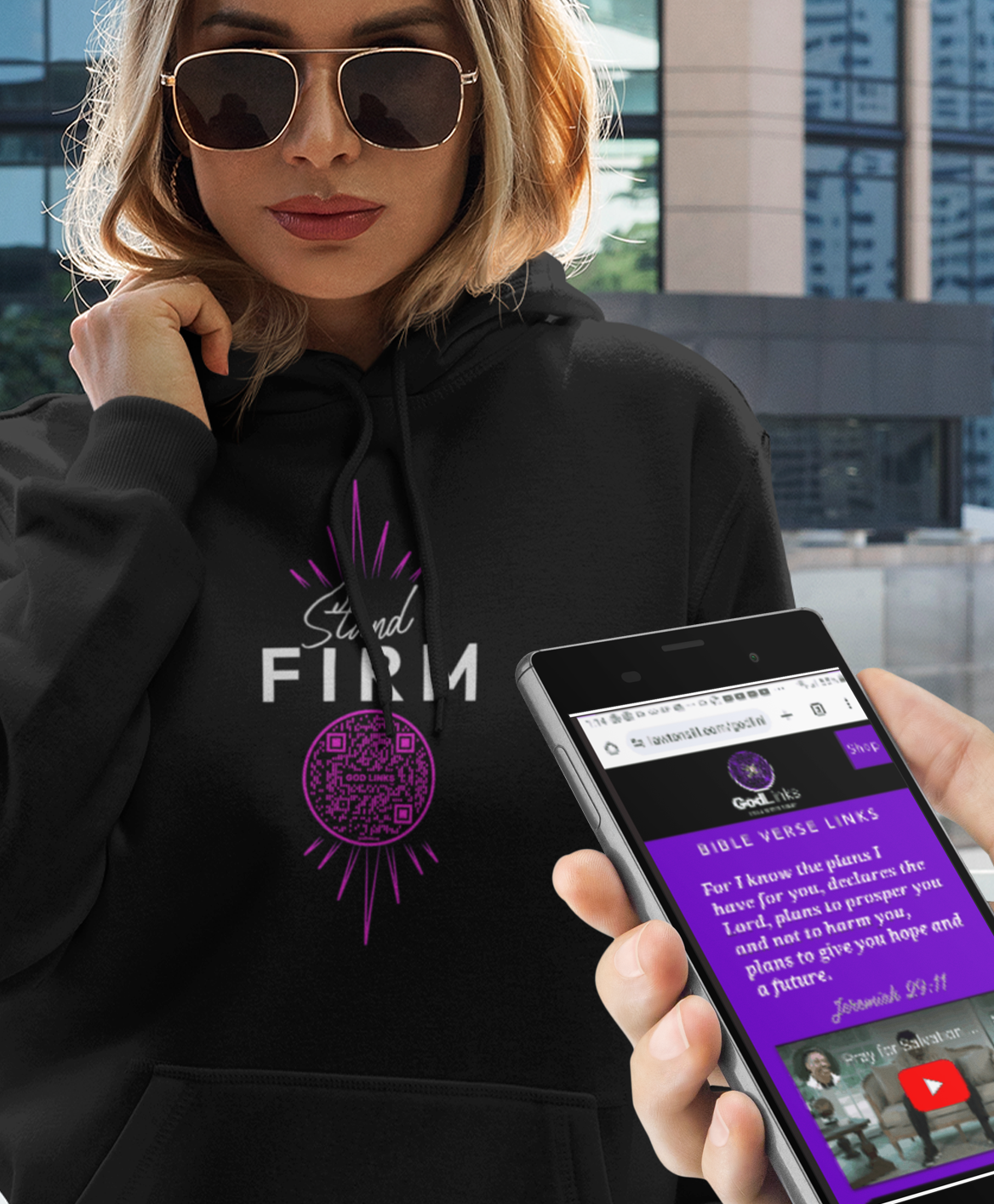 STAND FIRM-PINK-Unisex Hoodie