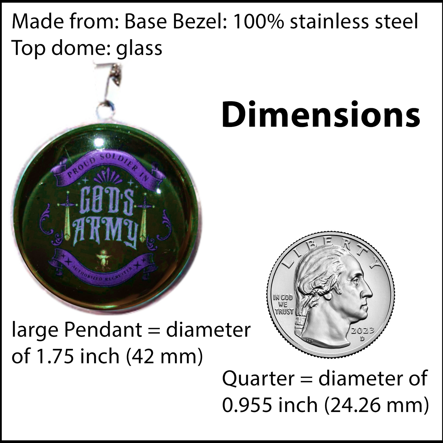 GODS ARMY-PURPLE-LARGE PENDANT