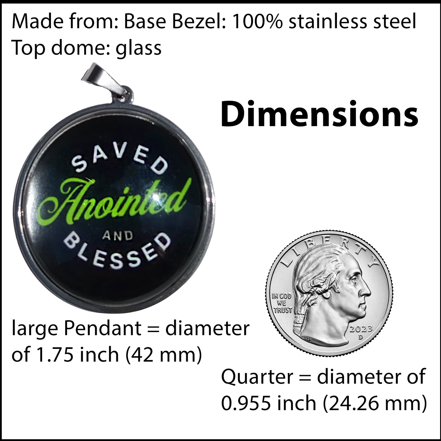 SAVED-GREEN-LARGE PENDANT