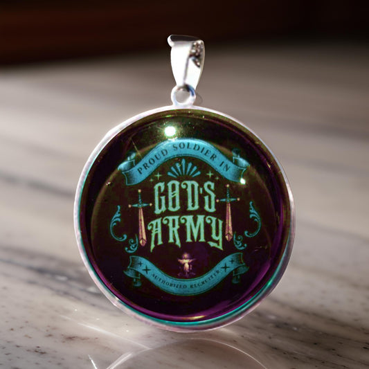GODS ARMY-LIGHT BLUE-LARGE PENDANT