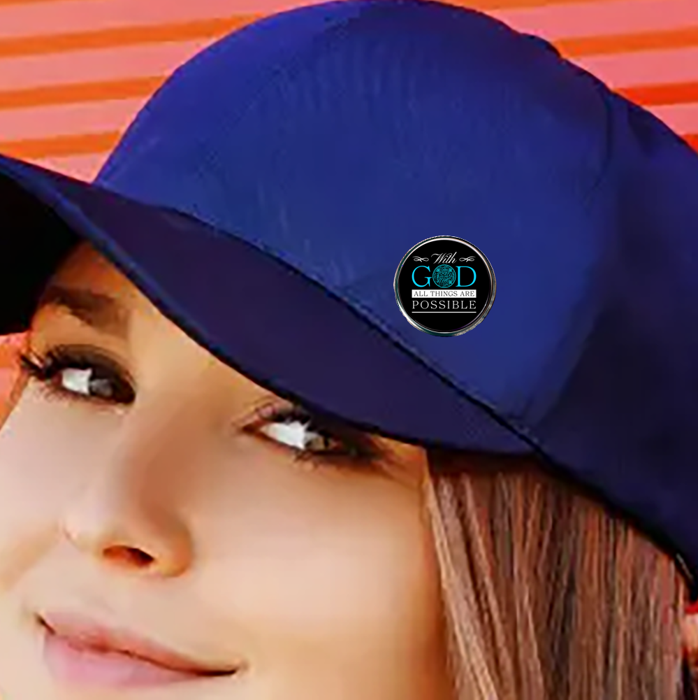 ALL THINGS POSSIBLE-BLUE-LAPEL/HAT PIN