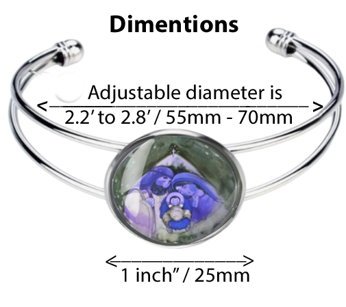 JESUS MARY JOSEPH-BLUE-CHRISTMAS BRACELET