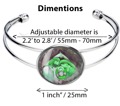 JESUS MARY JOSEPH-GREEN-CHRISTMAS BRACELET