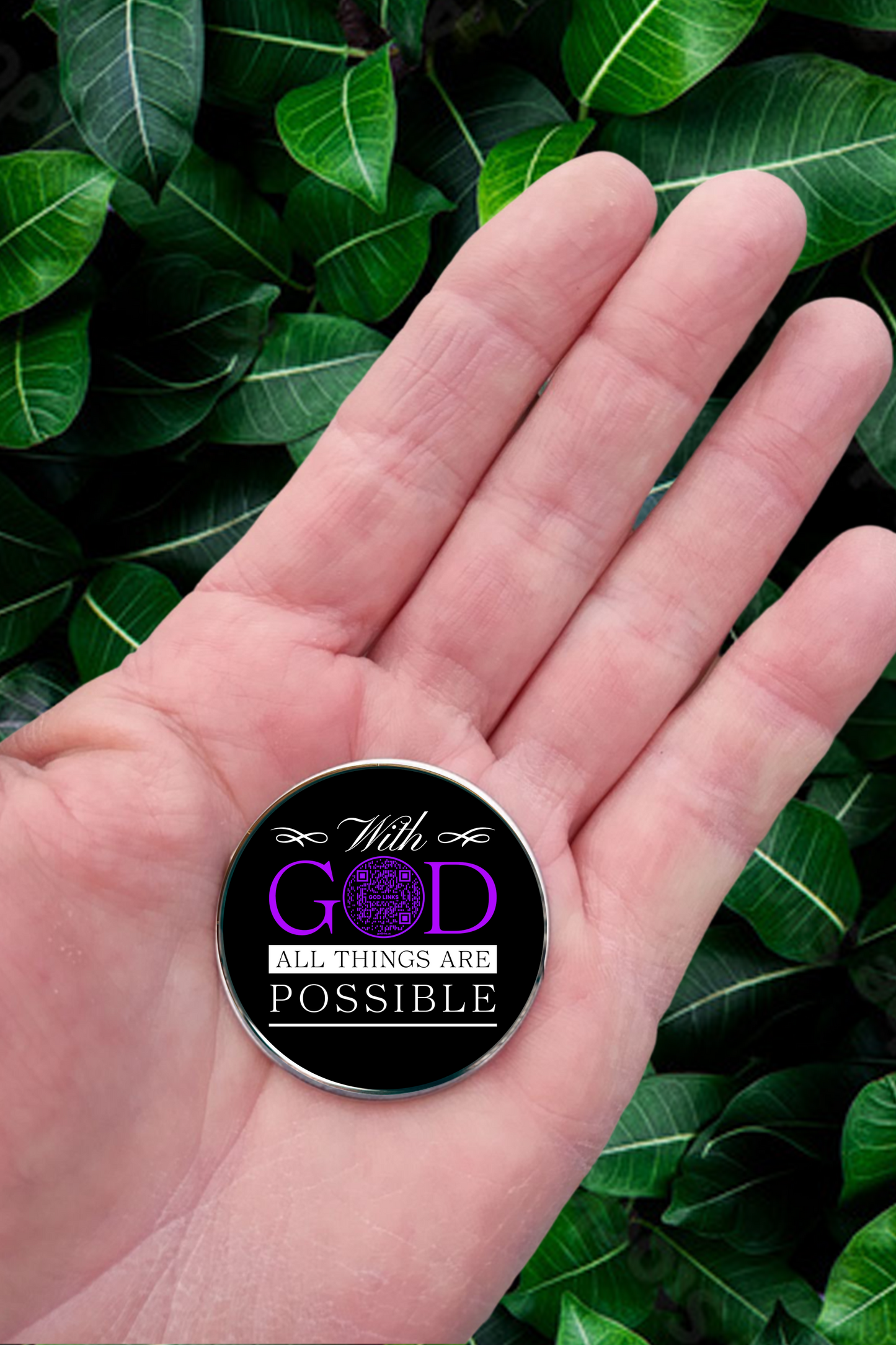 ALL THINGS POSSIBLE-PURPLE-POCKET PEBBLE
